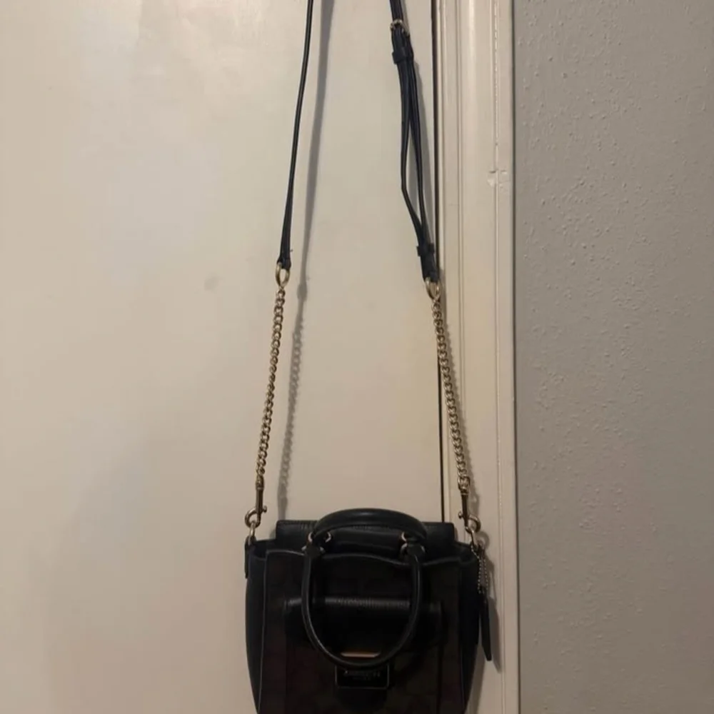 Coach Brown Signature Mini Satchel with Black Trim and Gold Hardware - Picture 4 of 4